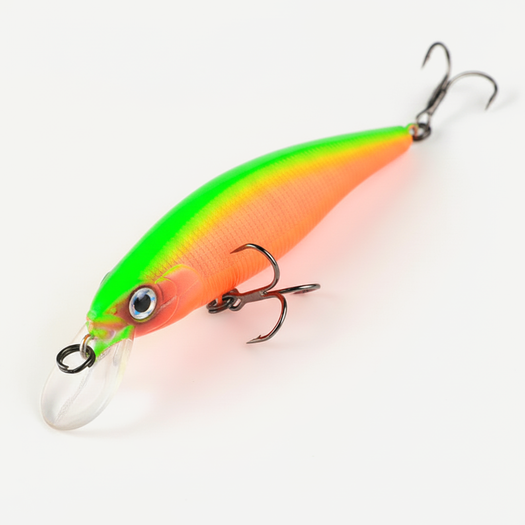 BEARKING 80mm Diving Minnow Hard Bait Lure for Bass