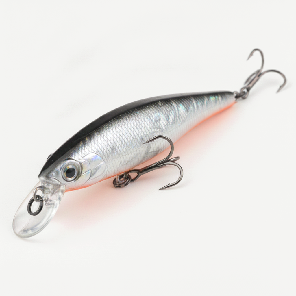 BEARKING 80mm Diving Minnow Hard Bait Lure for Bass