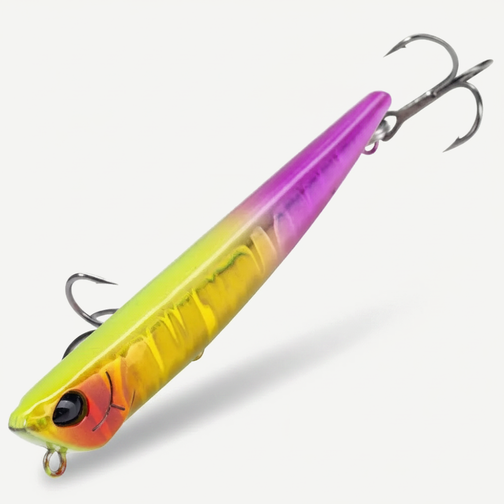 Hunthouse Bay RUF MANIC 75mm/8g Sinking Pencil Fishing Lure Stickbait BKK Hook Hard Lure for Seabass Fish