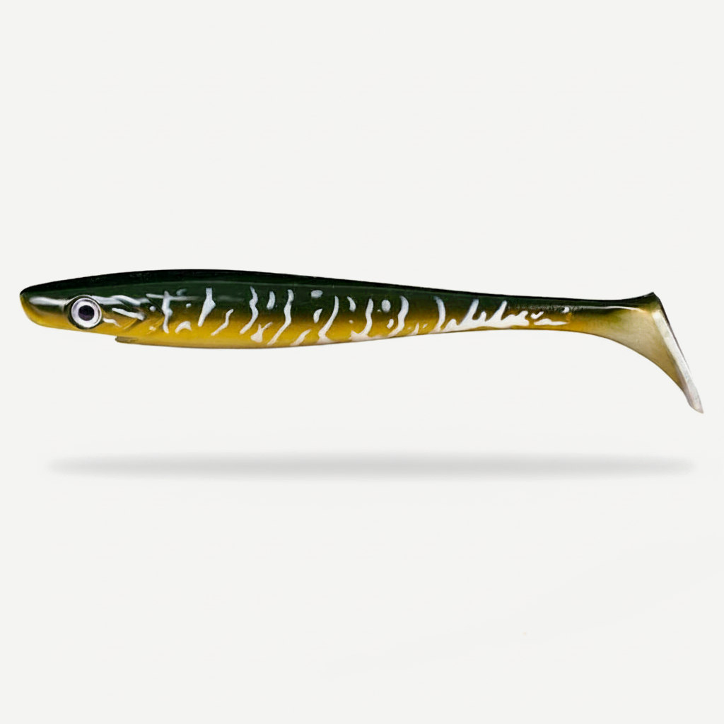 Hunthouse Soft Fishing Lure 150MM/21.5G Pig Shad Paint Printing Baits Paddle Tail Shad Silicone Souple Tackle LW227