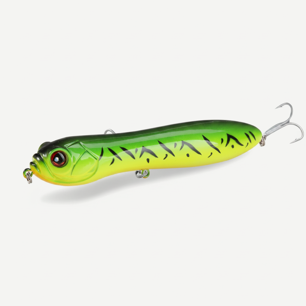 Hunthouse Topwater Pencil Fishing Lure 110mm 21g Freshwater Floating Fishing Biat Big Rattle Ball Loud Noise For Bass LW