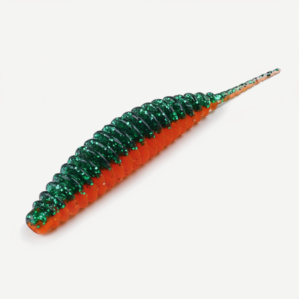 Bearking Ribbed Finesse Worms - Soft Plastic Bass Bait (20pk)