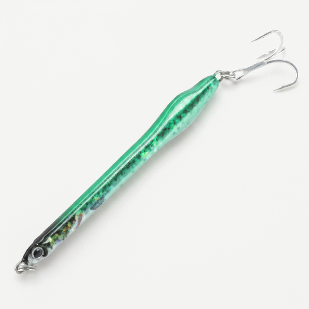 Hunthouse Metal Jig Fishing Lures 77mm/20g Saltwater Slow Sinking Laser Jigging Baits Wide Tailed For Bass Tuna Fish Tac