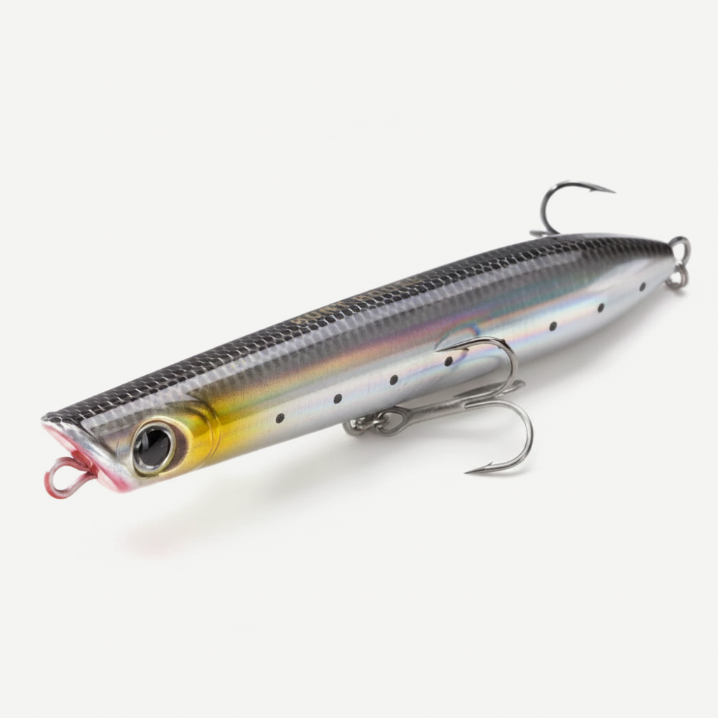 Hunthouse Floating Surface Popper Spinning Topwater Fishing Lure 130mm/30g Pencil Bait Wobbler WTD Saltwater For Bass Ar