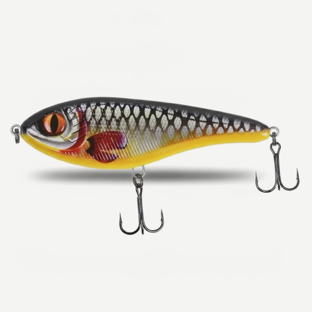 TSUYOKI Musky Jerkbaits Slow Sinking Slider Lures 90mm/105mm Loud Sound Crankbaits Westin Lure Jerkbait Fishing for Pike