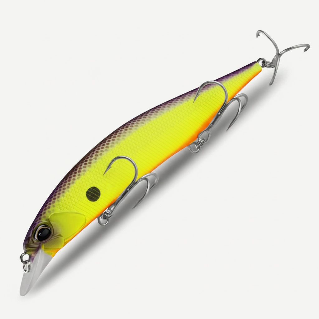 BEARKING 12cm Slow-Sink Minnow Jerkbait for Bass