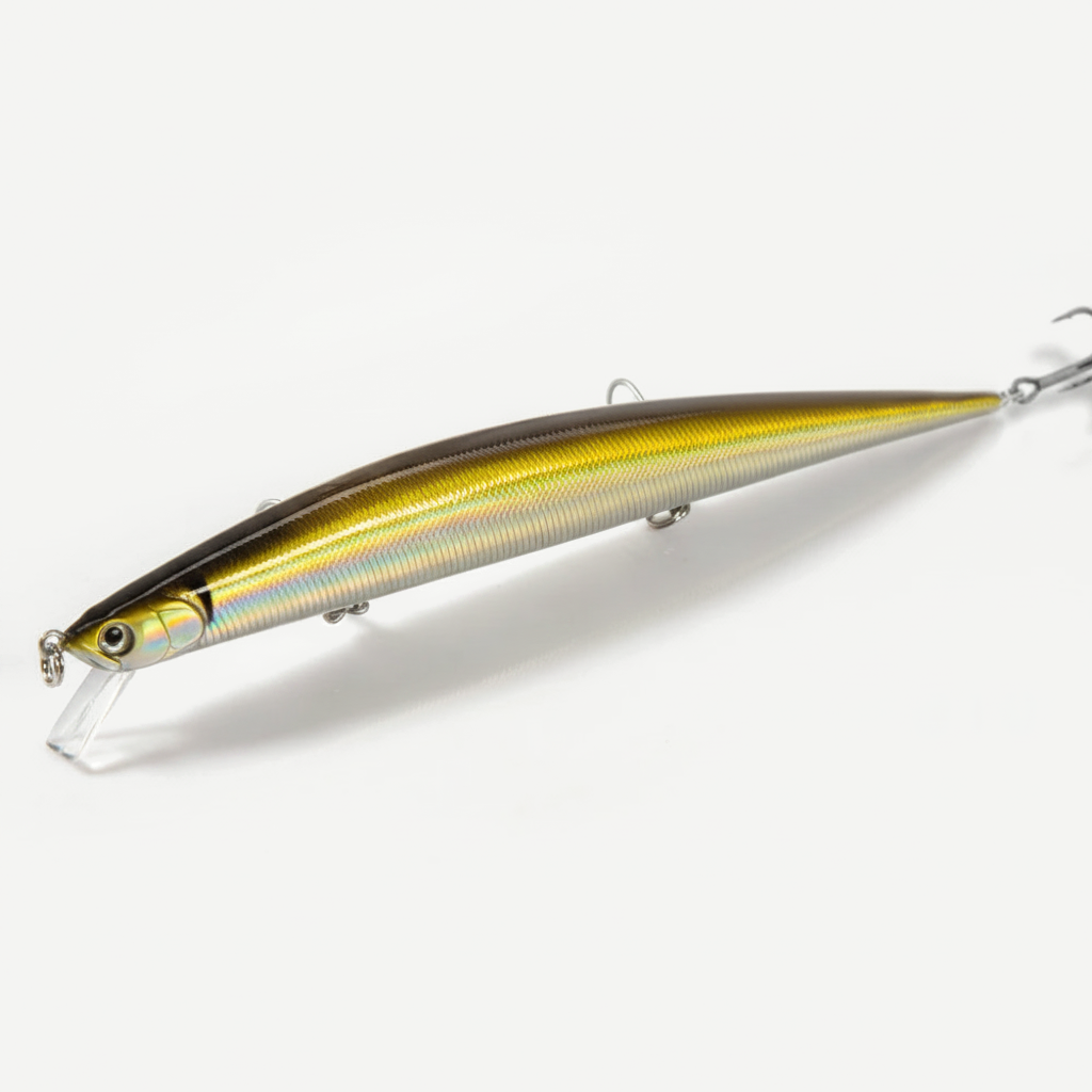 Hunthouse Tide Slim Minnow 175mm 24.5g Floating Wobble Flyer Minnow Fishing Lure Saltwater ABS Plastic For Seabass LW149