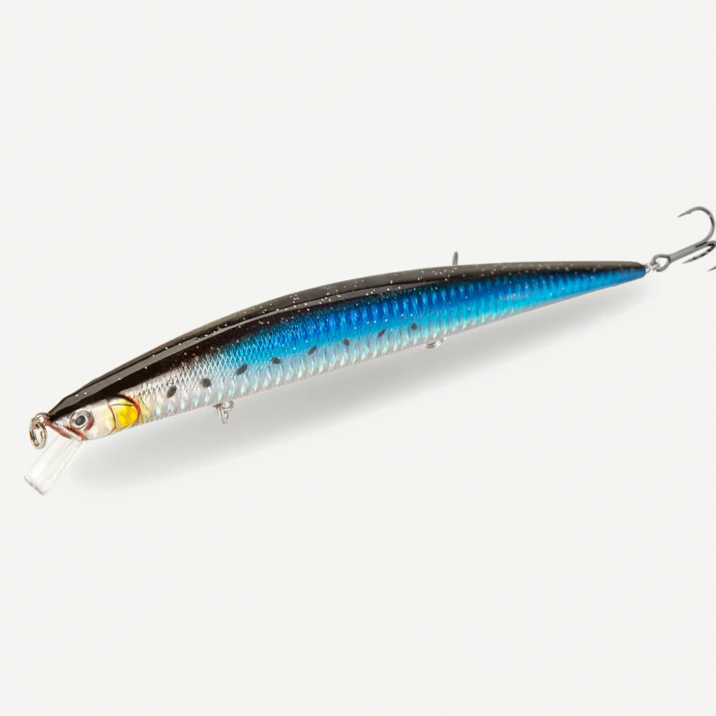 Hunthouse Tide Slim Minnow 175mm 24.5g Floating Wobble Flyer Minnow Fishing Lure Saltwater ABS Plastic For Seabass LW149