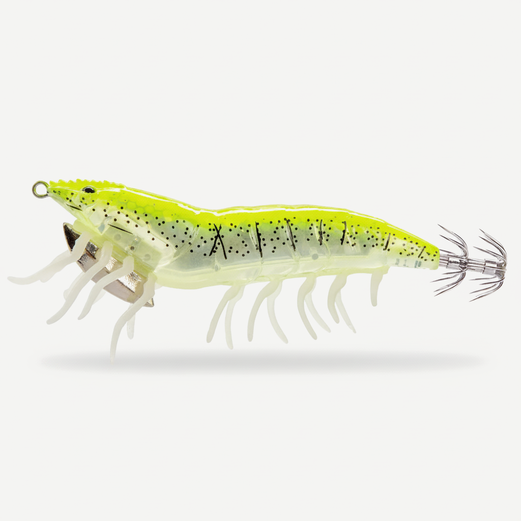 Hunthouse 3D Hybrid Jig Shrimp Egi 115mm/20g EGI Hook Luminous Artificial Hard Lure Fishing Tackle for Squid Octopus LW2