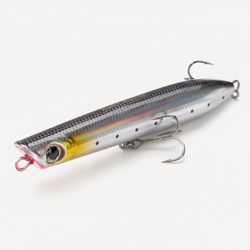 Hunthouse Surface Popper Floating Fishing Lure 130mm 30g Topwater Hard Bait Walk The Dog Saltwater For Tuna Fish Tackle