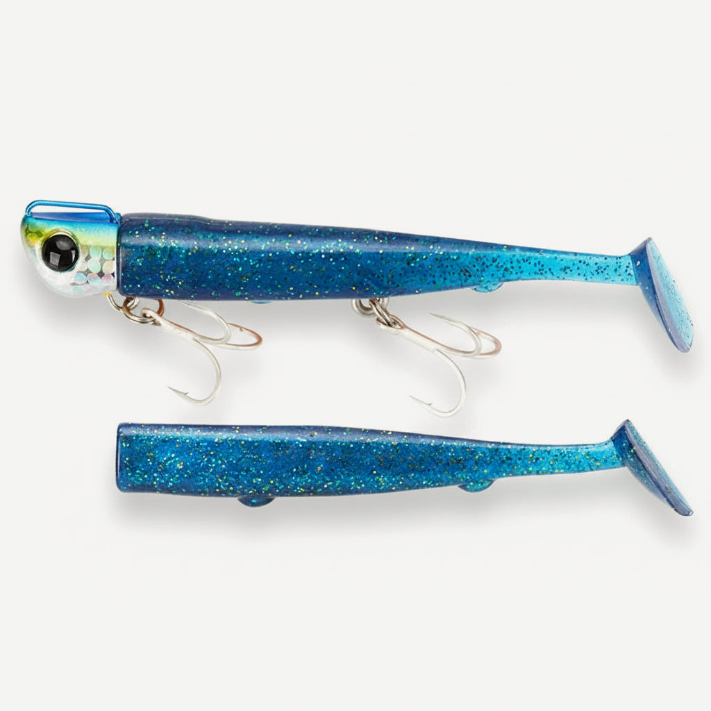 TSURINOYA T Tail Soft Worm 110mm 35g Ultra Long Casting Fishing Lure For Seabass Flounder Sea Fishing Soft Bait With Jig