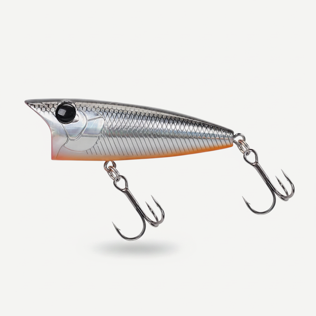TSURINOYA 70F Popper Fishing Lure RIPPLE 70mm 12g Topwater Hard Bait For Bass Pike Long Casting Floating Wobble Surface 