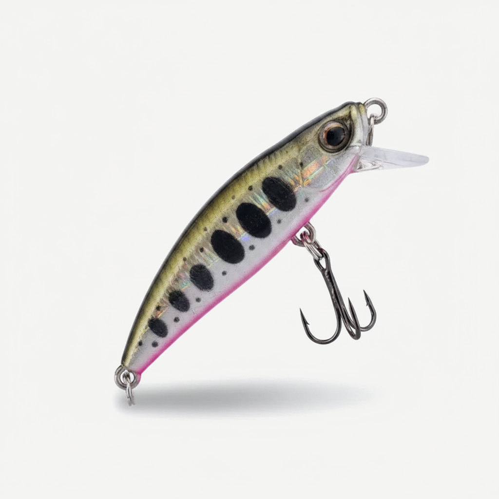 TSUYOKI Sinking Minnow Stream Lure 46mm 5g Jerkbaits Wobbler Bait for Rainbow Trout Bass Duo Spearhead Ryuki 46 Fishing 