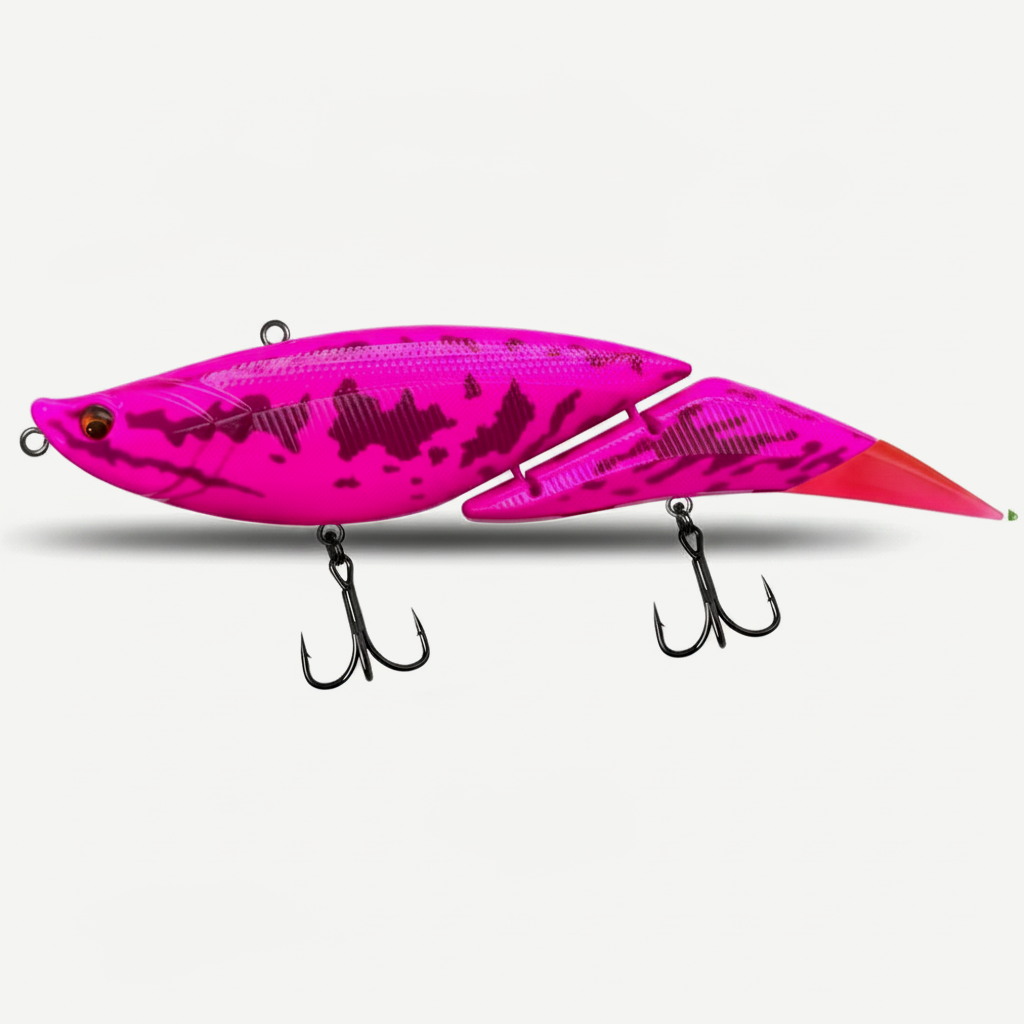 TSUYOKI Swimbait Jointed Lure, Freshwater, Floating Wobbler, Two Tails, Big Giant Fishing Lure, DaVinci 190, 55g, 190mm