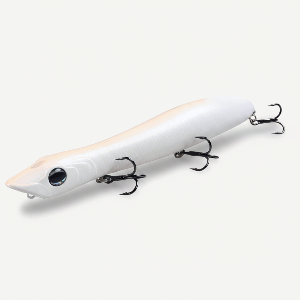 TSUYOKI Artificial Hard Bait Walker Popper for Bass Trout Fishing, Surface Popper Fish Lure, 125mm, 17.5g, WTD Patchinco