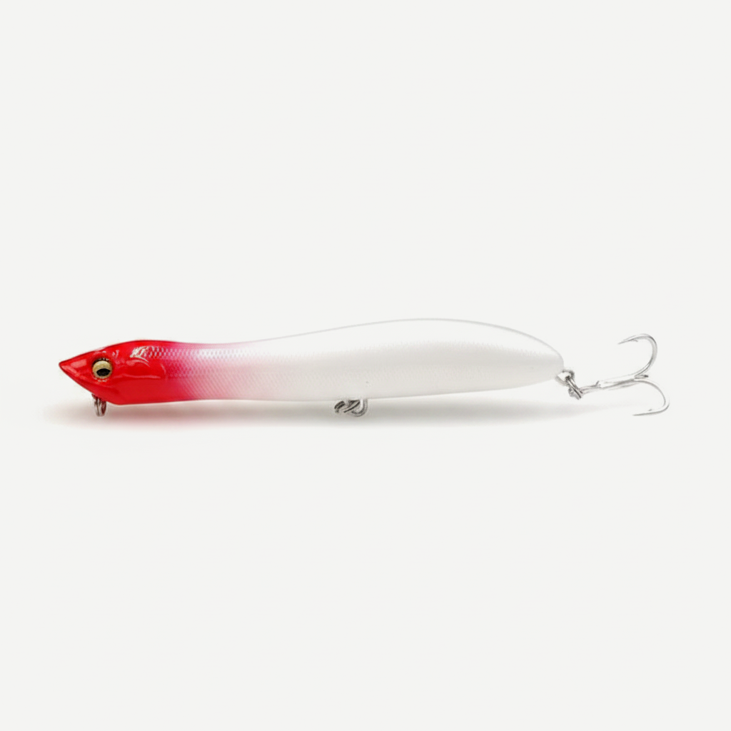 TSUYOKI Artificial Hard Bait Walker Popper for Bass Trout Fishing, Surface Popper Fish Lure, 125mm, 17.5g, WTD Patchinco