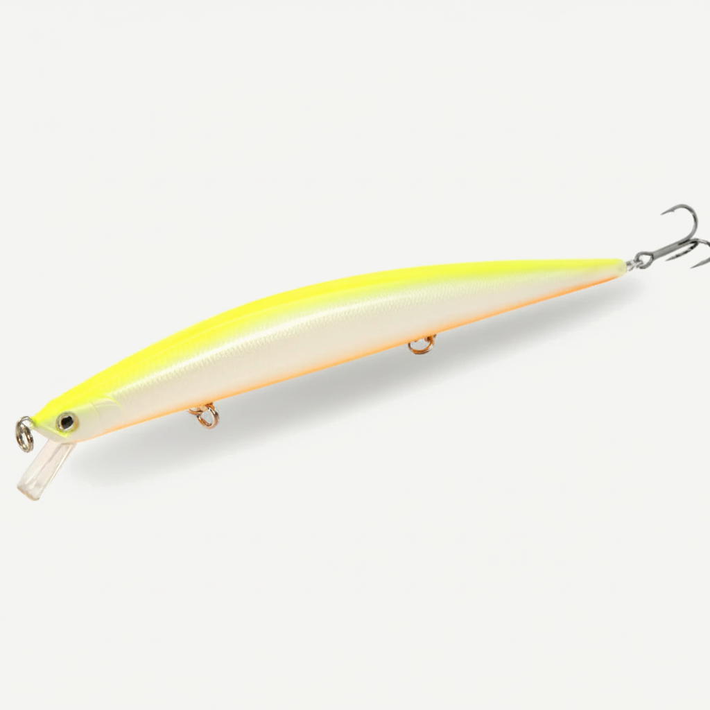 Hunthouse Tide Slim Minnow 175mm 24.5g Floating Wobble Flyer Minnow Fishing Lure Saltwater ABS Plastic For Seabass LW149