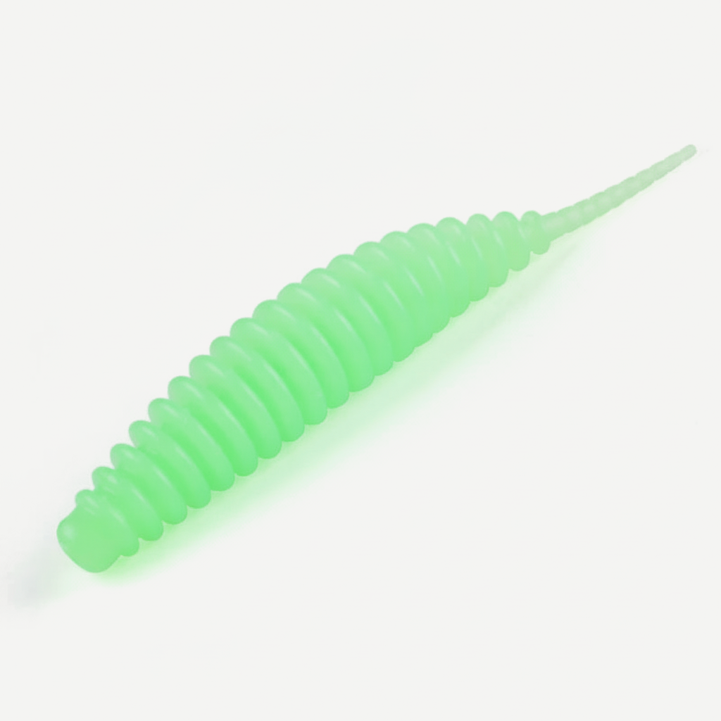 Bearking Ribbed Finesse Worms - Soft Plastic Bass Bait (20pk)