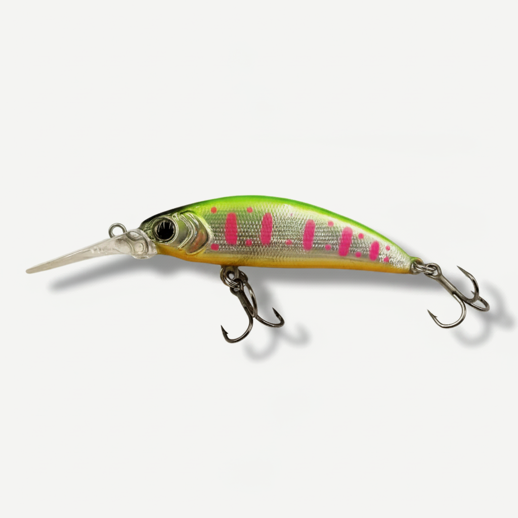 TSUYOKI Trout Minnow 50mm 5g Sinking Fishing Lure Diving 0.8-1.5m Ima Sukari 50SS Deep Wobbler Pesca Rainbow Trout Salmo