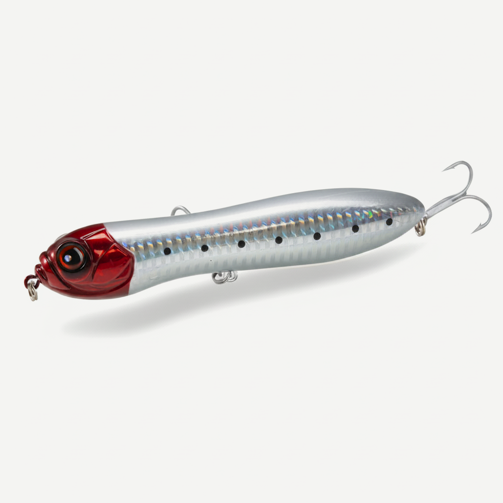 Hunthouse Topwater Pencil Fishing Lure 110mm 21g Freshwater Floating Fishing Biat Big Rattle Ball Loud Noise For Bass LW