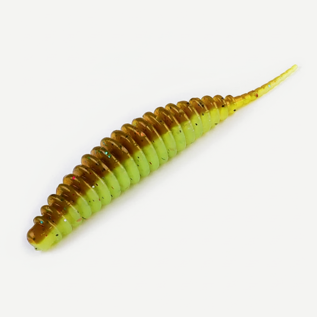 Bearking Ribbed Finesse Worms - Soft Plastic Bass Bait (20pk)