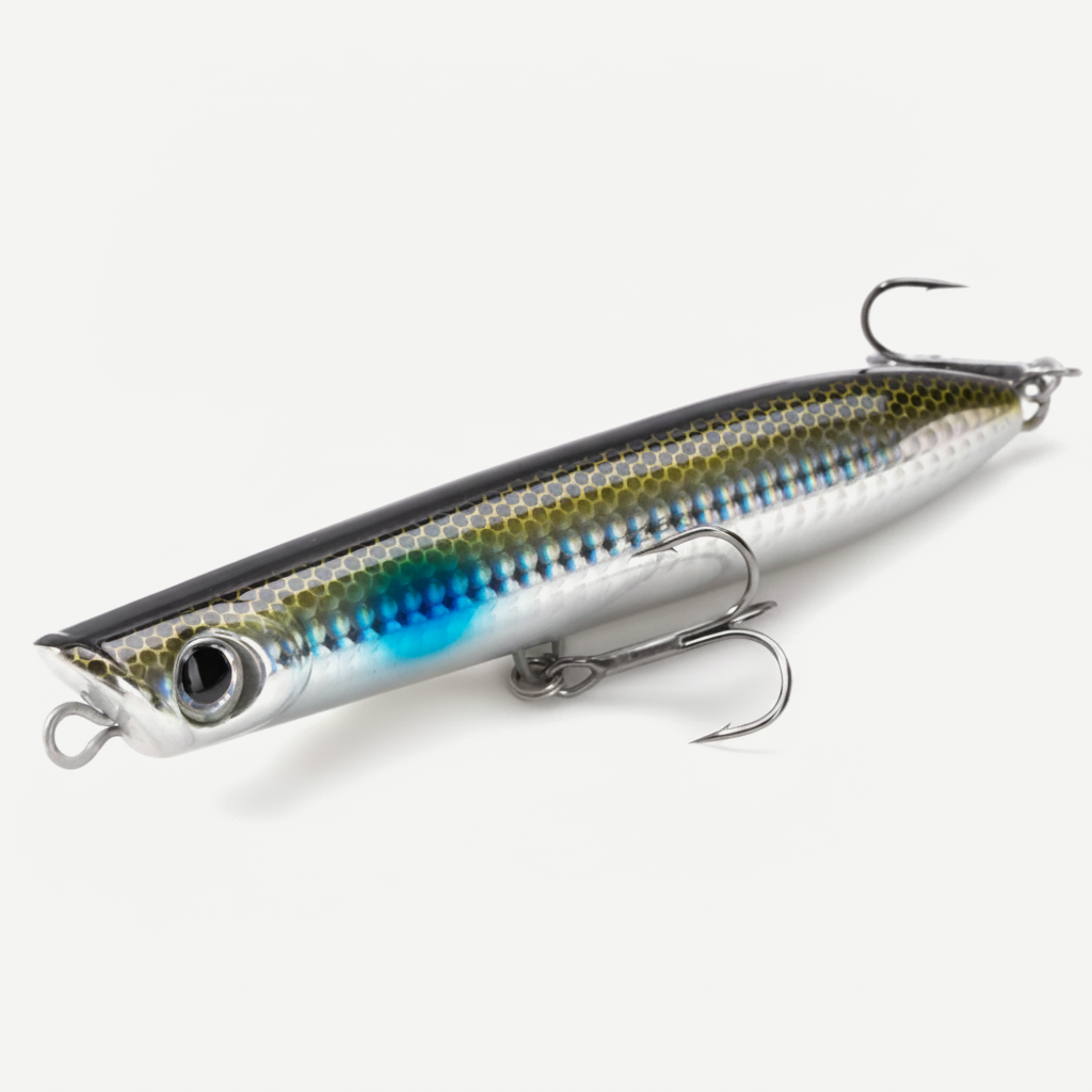 Hunthouse Floating Surface Popper Spinning Topwater Fishing Lure 130mm/30g Pencil Bait Wobbler WTD Saltwater For Bass Ar