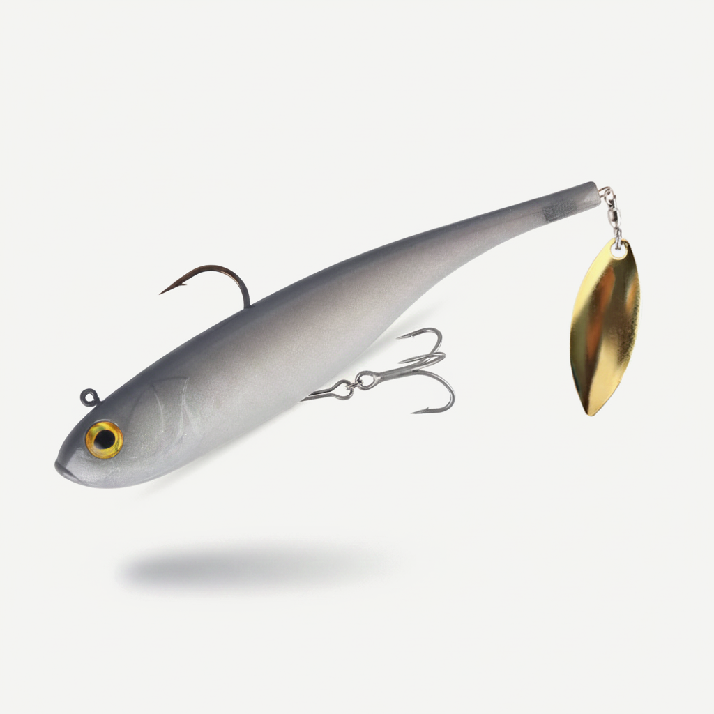 Kingdom 150mm Soft Swimbait with Spoon Tail, Sinking Bass Lure