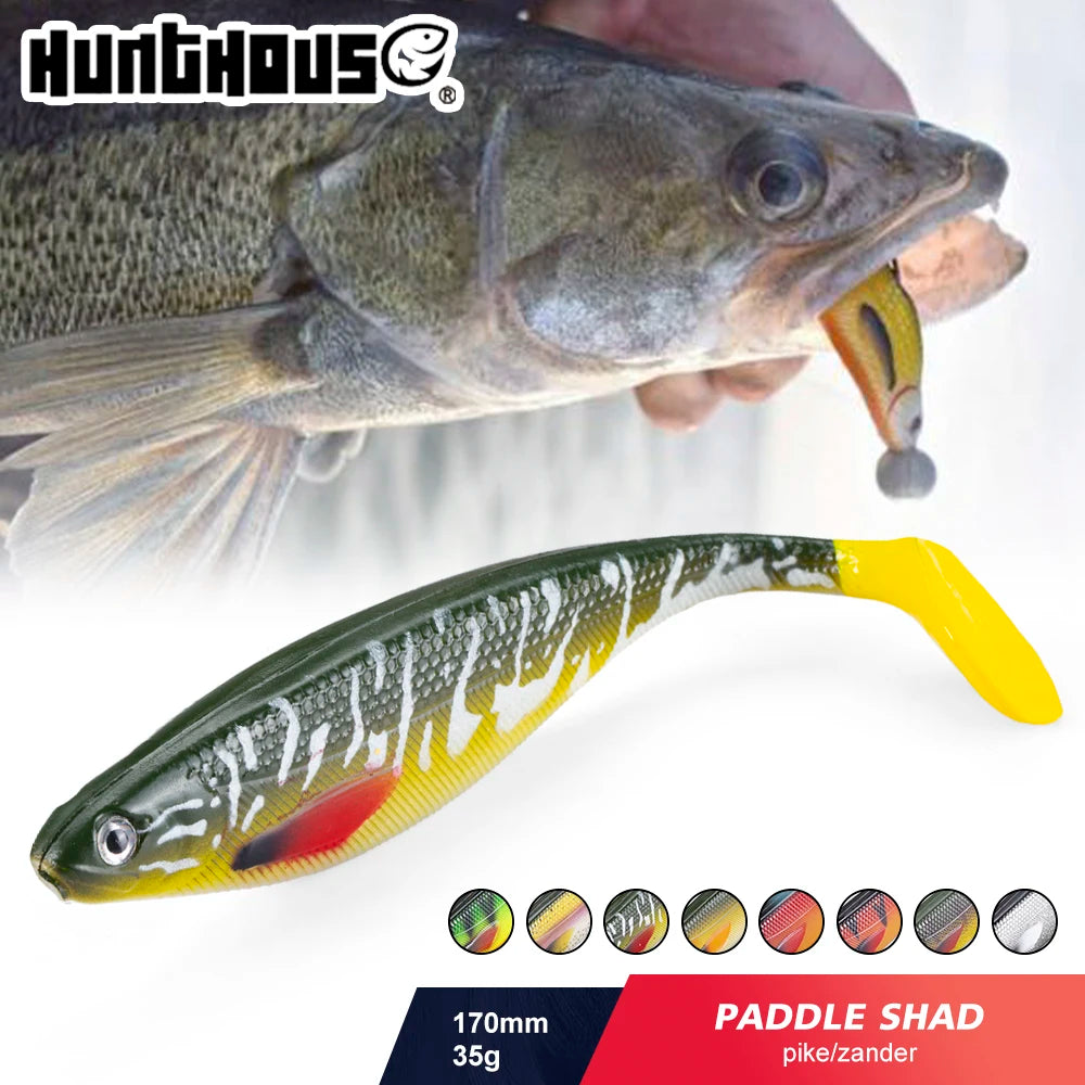 Hunthouse Fishing Soft Lure Artificial Bait 170mm 35g Big Silicone Shad Sinking Wobblers Easy Shiner For Seabass Perch Zander