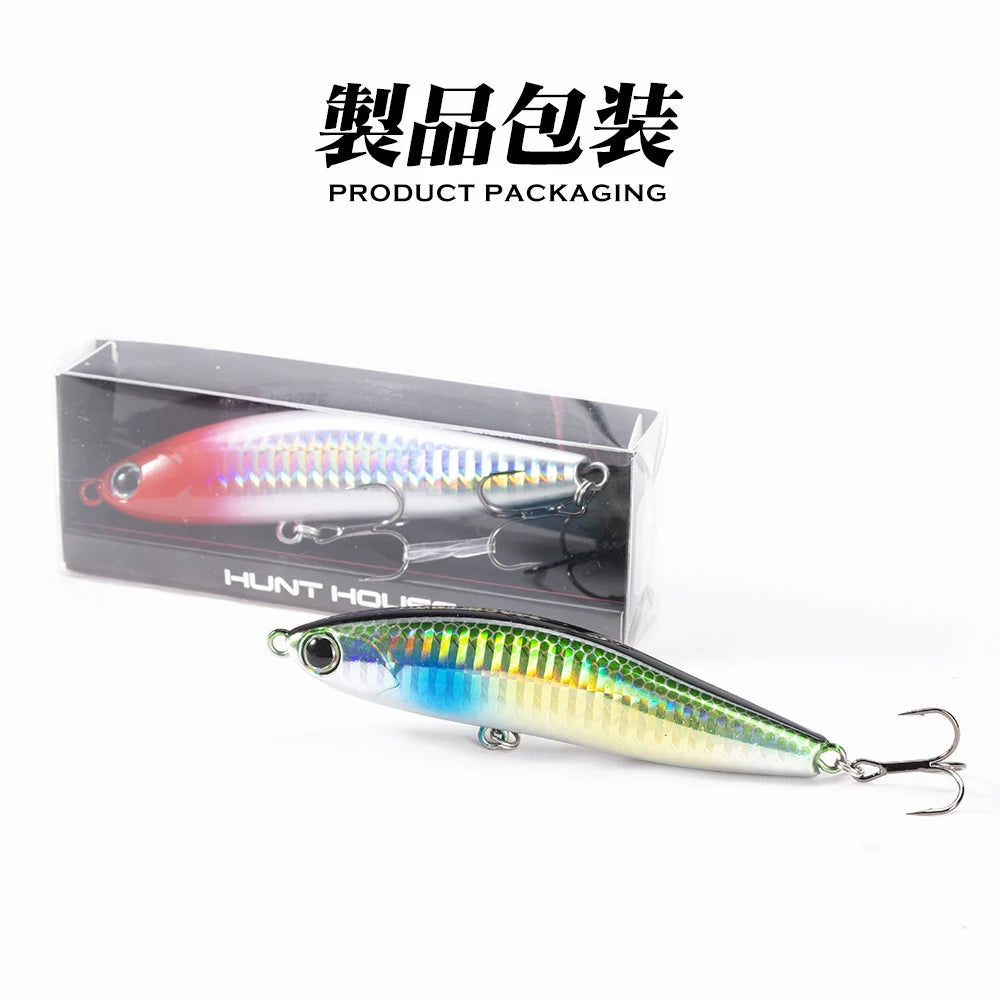 Hunthouse Honey Trap Pencil Sinking Fishing Lure 95MM/24G Hard Wobblers Trolling Saltwater For Pike Sea Bass Fish Tackle LW538