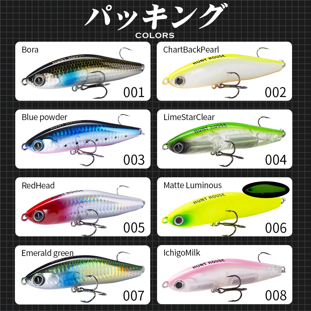 Hunthouse Honey Trap Pencil Sinking Fishing Lure 95MM/24G Hard Wobblers Trolling Saltwater For Pike Sea Bass Fish Tackle LW538