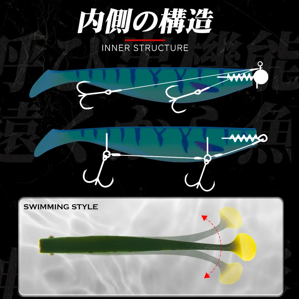 Hunthouse Fox Similar Shad Teez Big Soft Lure 12cm 15cm 18cm Pro Shad Lure Berserk Sea Bass Fishing For Pike Zander