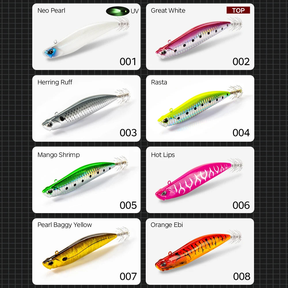 Hunthouse D-squid Jigging Lure 110mm 26.7g Sinking Egi Suqid Leurre Tip-run EGI Hook Fishing Hard Bait For Octopus lw522