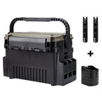 Hunthouse 12L Large Fishing Tackle Box 43*18.5*28cm Multifunction Stand Rod Holder Cup Live Fish Bucket Thickening Storage Box