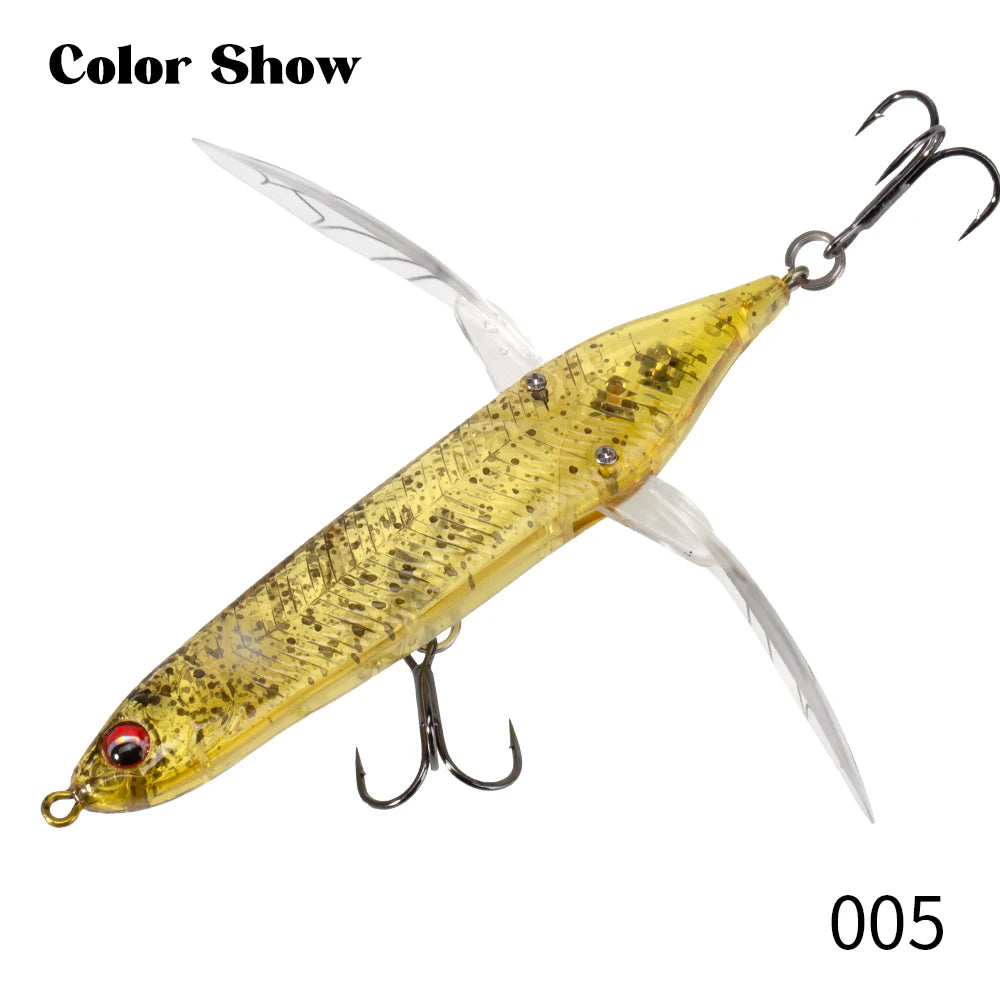 Hunthouse New Dragonfly Crawler Pencil Fishing Lure 80mm 6.5g Surface Popper Floating Topwater Stickbait  Superficial Buzzbait