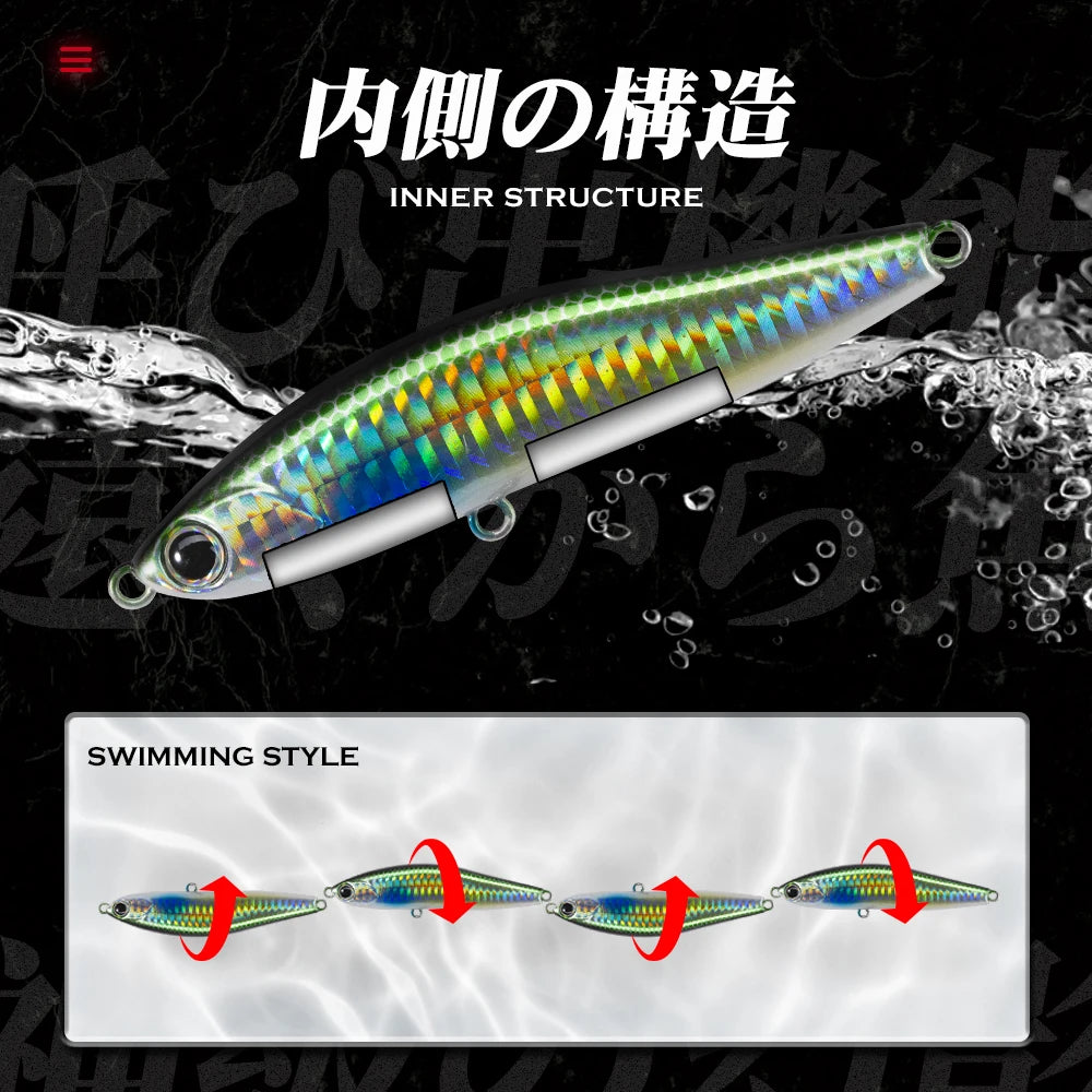 Hunthouse Honey Trap Pencil Sinking Fishing Lure 95MM/24G Hard Wobblers Trolling Saltwater For Pike Sea Bass Fish Tackle LW538