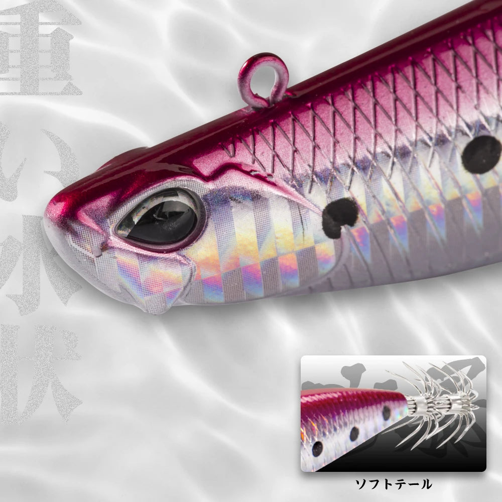 Hunthouse D-squid Jigging Lure 110mm 26.7g Sinking Egi Suqid Leurre Tip-run EGI Hook Fishing Hard Bait For Octopus lw522
