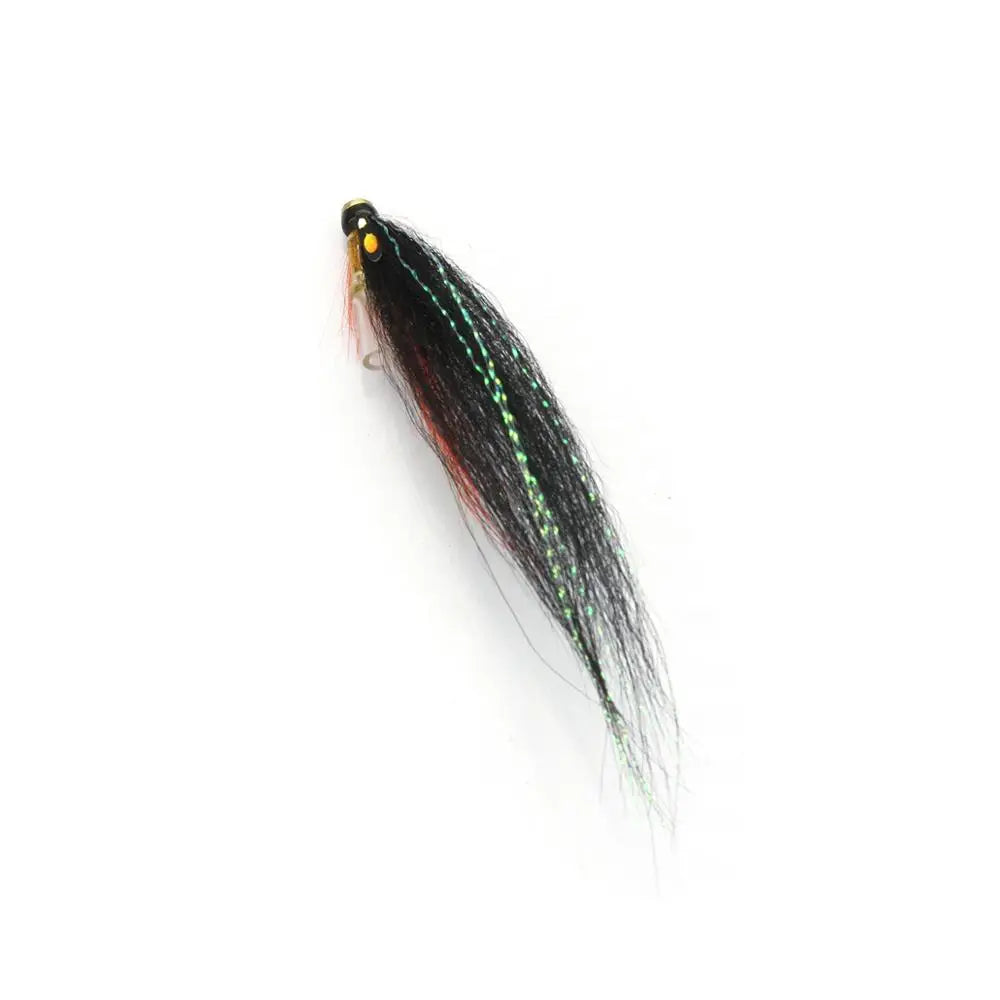 Black Orange Loop Bottle Tube Fly Salmon Sea Trout Flies (8-pack)