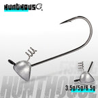 Hunthouse 3.5g 5g 6.5g Shaky Flat Hook Triangle Jig Head Weighted Twistlock Swimbait Hook Tackle Accessories For Soft Lure LW323