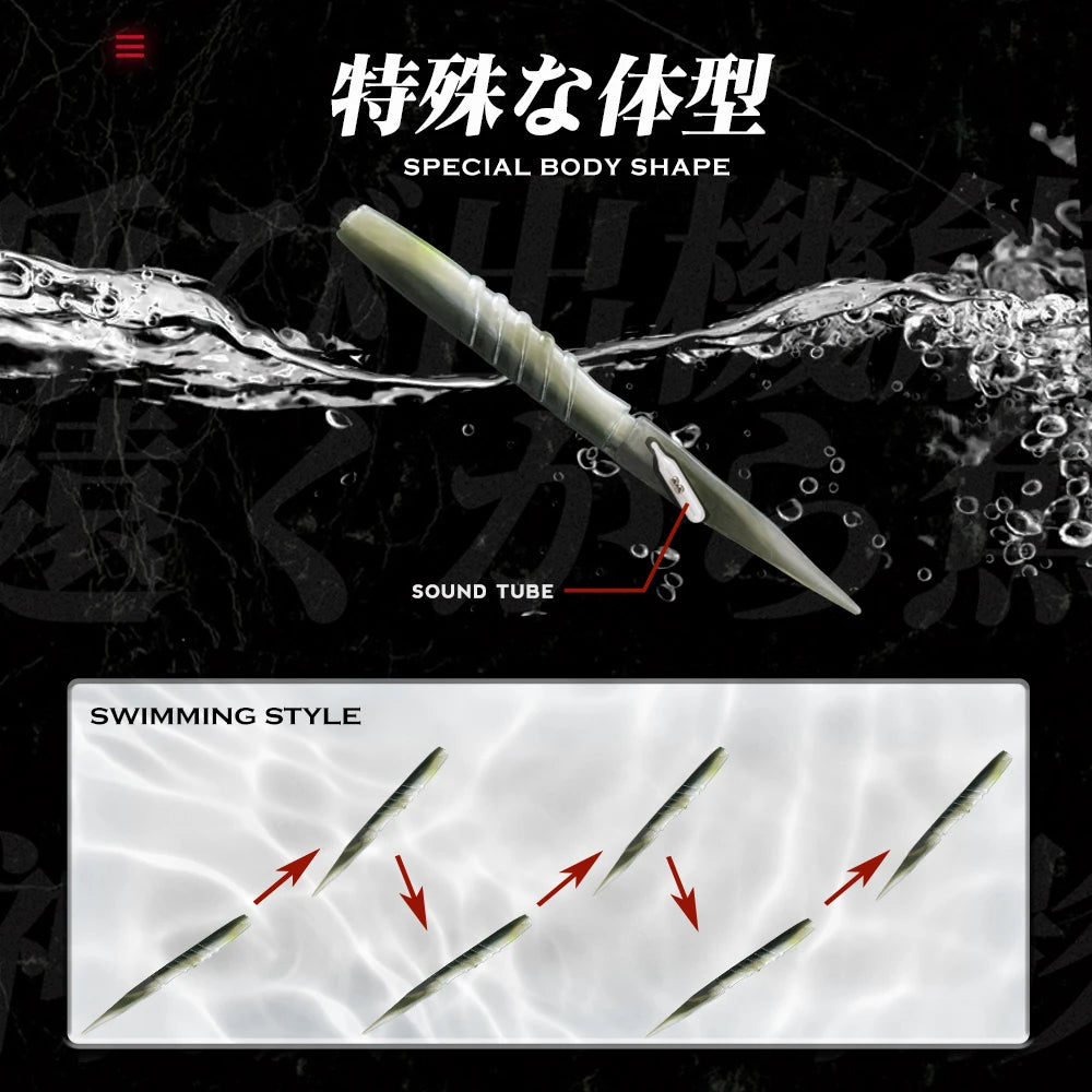 Hunthouse Official Store Soft Lure 110mm/5.3g/6pcs 150mm/14g/4pcs With Rattles PVC Material Lure For Fishing Pike Bass Fish