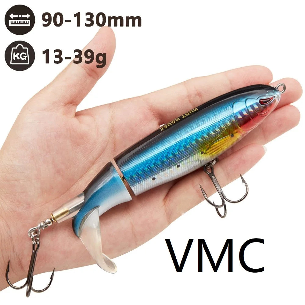 Hunthouse Whopper Plopper Hard Pencil Fishing Lure Rotating Tail 9cm 13cm  Pike Fishing Lure  Artificial Bait Pescar Stickbait