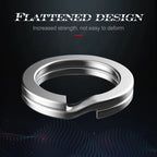 Hunthouse 30PCS/bag 3mm-8mm Flatten Double Circle Stainless Steel Connector Fishing Split Rings Swivel Fishing Accessories