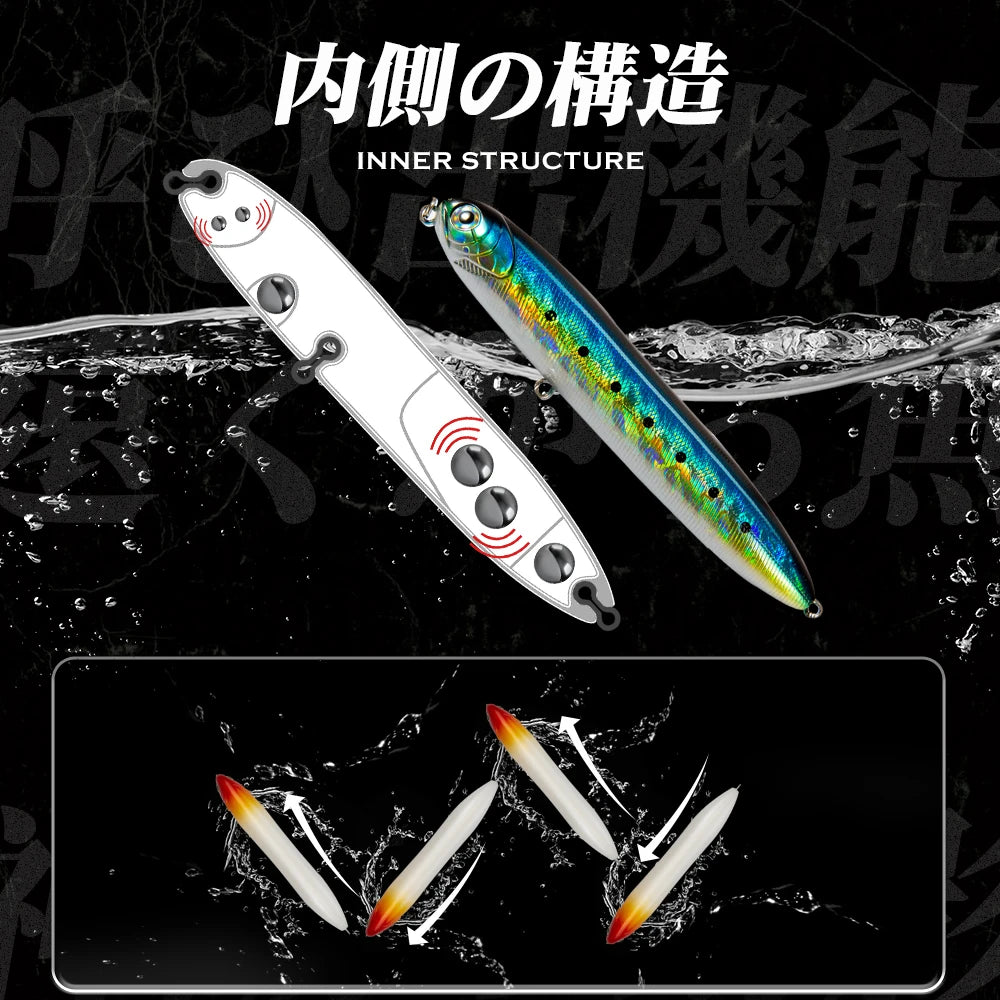 Hunthouse Long Casting Surface Pencil Fishing Lures 140mm 29g Floating Walk The Dog Hard Bait For Seabass Top Water Tackle