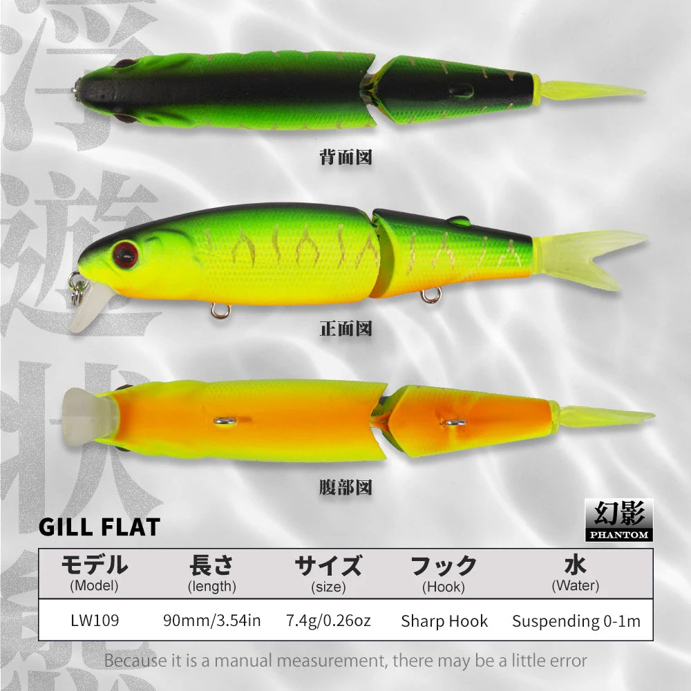 Hunthouse Magallon Pike Fishing Lure Minnow Quality Professional Bait 113mm 13.7g Fishing Jointed Bait