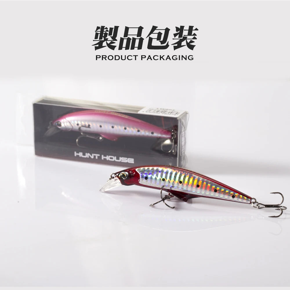 Hunthouse Sinking Minnow Fishing Lure Saltwater Small Hard Bait 95mm/28g 120mm /41g Artificial Mini Swimbait Leurre Pesca