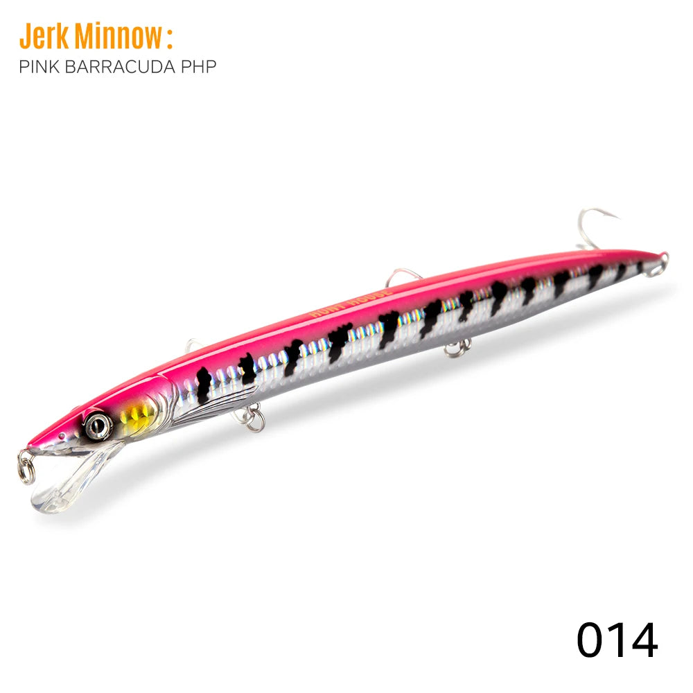 Hunthouse Floating Minnow Fishing Lure 143mm/14g 173mm/23g 208mm/33g Long Casting Seawater Hard Bait For Trout Seabass Tackle