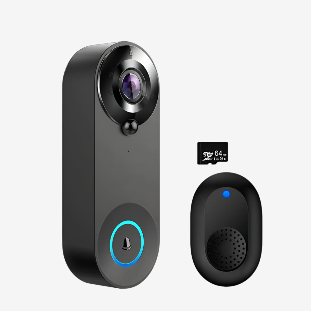 Product photo of HD Camera Doorbell, the best Home Alarm Systems gift idea for sale on Glenmore, a store where you can find the perfect Electronics for your home, hobbies, video games, or gifting—all in one place, curated for you.