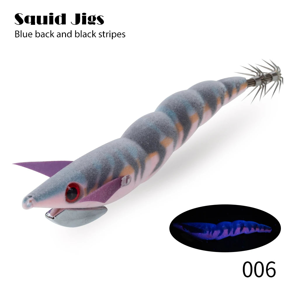 Hunthouse Squid Jigging Fishing Lure 110mm 22g Egi Pencil Sinking Hard Bait Luminous Saltwater Octopus Cuttlefish Fish Tackle