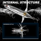 Hunthouse New Dragonfly Crawler Pencil Fishing Lure 80mm 6.5g Surface Popper Floating Topwater Stickbait  Superficial Buzzbait