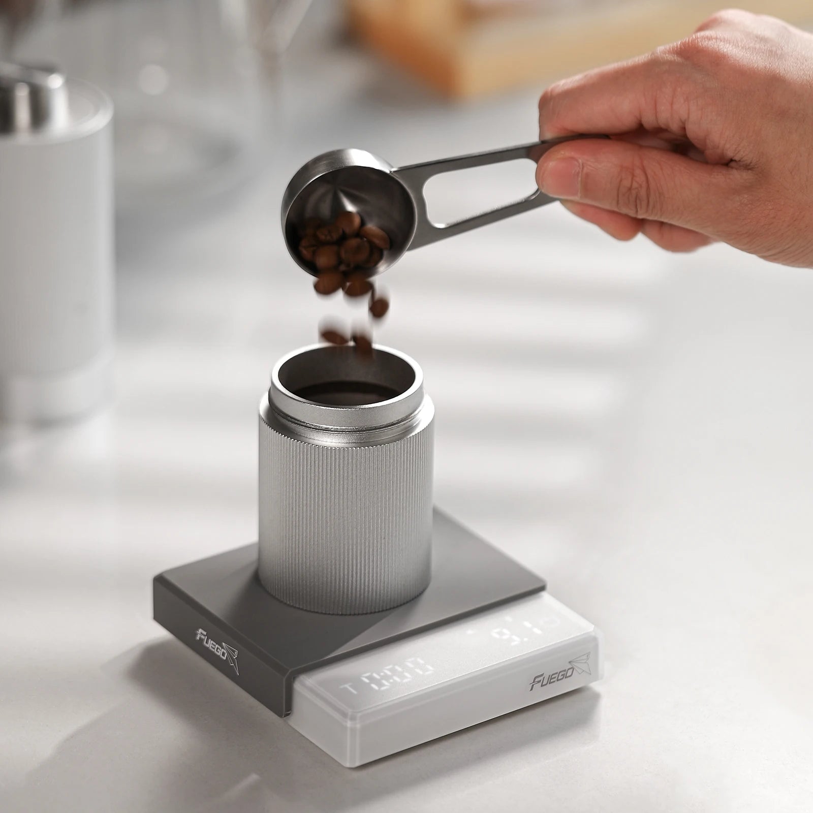Product photo of Compact Coffee Scale, the best Coffee Maker & Espresso Machine Accessories gift idea for sale on Glenmore, a store where you can find the perfect Kitchen & Dining for your home, hobbies, video games, or gifting—all in one place, curated f