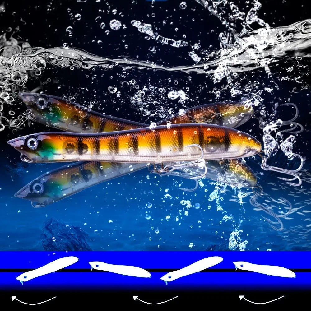 TSUYOKI WTD Fishing Lure 85mm 6g Popper Lure Topwater Patchinco 85 Snakehead Wobbler Fishing Seabass,Skipjack Tuna Mackerel